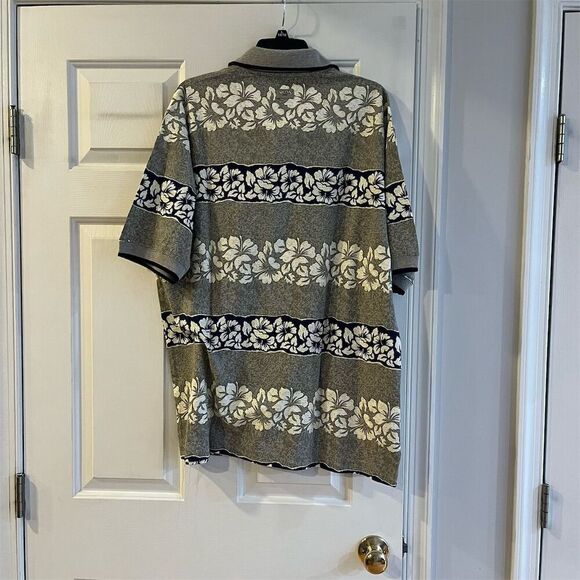 The Skins Game Men's Floral Hawaiian Polo Shirt Multicolor Size L - Picture 5 of 6